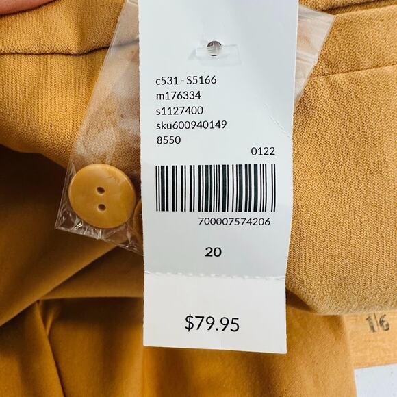 Lane Bryant Womens Straight Pants Size 20 Plus Tan Office Travel Pockets Stretch - Picture 5 of 8